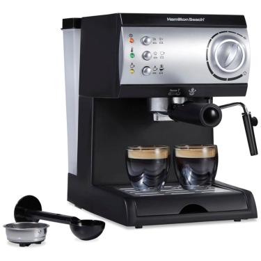 Imagem de Cafeteira Elétrica Expresso Reservatório 1.8L 15 Bar de Pressão, 110v, HAMILTON BEACH 40715, Preto