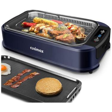 Imagem de CUSIMAX GR 200 Churrasqueira Elétrica Portátil, com Antiaderente, 1500W, 110V, Preta