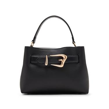 Imagem de Anne Klein Bolsa de alça superior com alça conversível, preta, Preto, Small