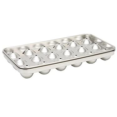 Imagem de Bandeja de Cubo de Gelo, 304 Bandela de Bandeja de Cubo de Gelo Em Forma de Aço Inoxidável, Bola de Resfriamento de Cubo de Gelo Reutilizável de Metal, Moldes de Cubo de Gelo