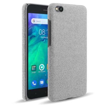 Imagem de Capa para Xiaomi GO,Capa desenhada em lona,Case Protetora Ultrafina com Empunhadura Macia,Design em Tecido Antichoque e Antiarranhões-Light gray