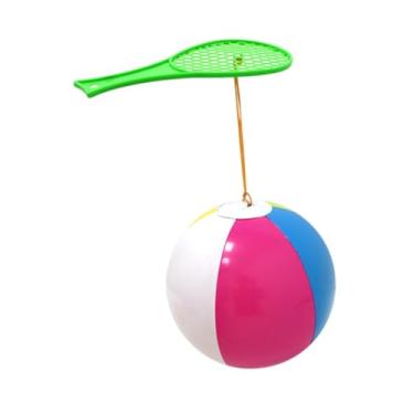 Imagem de Dynwave Crianças, raquete de bola infláveis, brinquedos, interação confortável para filhos de pais, jogos divertidos saltitando bola para festa esportiva ao, Raquete Verde