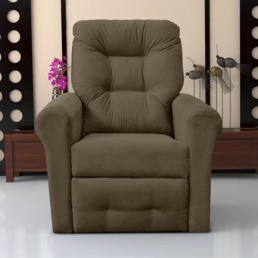 Imagem de Poltrona Descanso Reclinável Andrea Suede Cappuccino