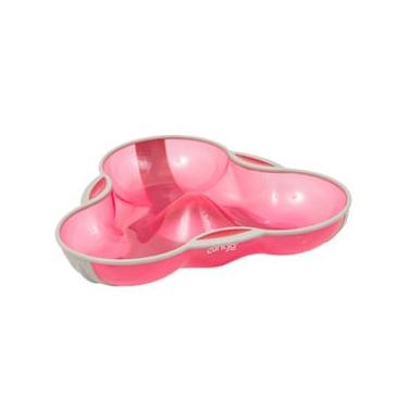 Imagem de Prato Clingo Bebê com Divisória e Colher Anatômica Infantil Menina - Kit para Criança Baby com Design Seguro