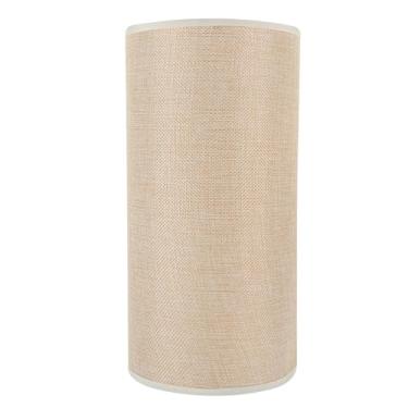 Imagem de Artibetter Abajur de cilindro de tambor, abajur de linho, abajur de construção de aranha, abajur, substituição de abajur, capas de luz pendente para lustres, luminária de chão, candeeiro de mesa bege