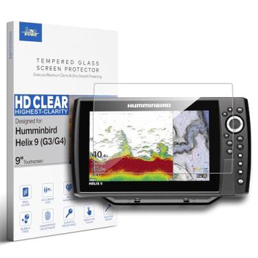 Imagem de INNOSURE Protetor de tela de vidro temperado premium projetado para Humminbird Helix 9 Fish Finder G3/G4 9 polegadas Acessórios para tela sensível ao toque 9 polegadas 9H antiarranhões (HD Clear)