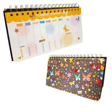 Imagem de Agenda Planner Semanal Borboletas 52 Páginas Capa 3- Quanhe