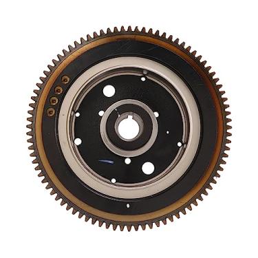 Imagem de Volante elétrico de liga de alumínio, leve, alto desempenho, fácil instalação, adequado para motor externo de 2 tempos 40 cavalos de potência 66T 85550 00 modelo preto 4400g