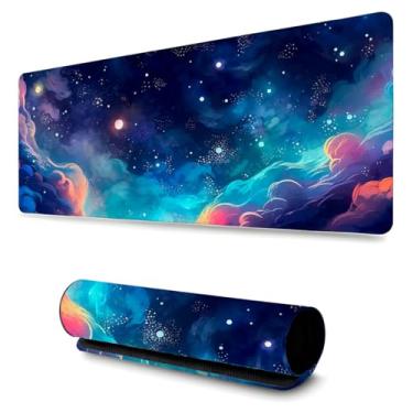 Imagem de Mouse Pad Gamer Profissional Confortavél Anti Derrapante Games e Escritório (70x35cm) Galáxia