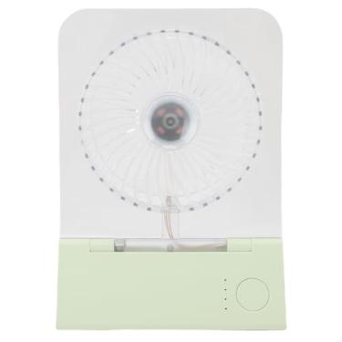 Imagem de Ventilador de Desktop Transparente Montado na Parede Magnética Dobrável Ajustável USB C Fan Com Cabo de Moda para Desktop de Escritório Em Casa (Verde Transparente)