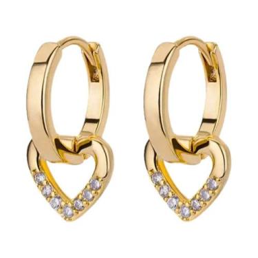 Imagem de Brincos de Argola Redondos Vintage Banhados a Ouro - Aço Inoxidável pa