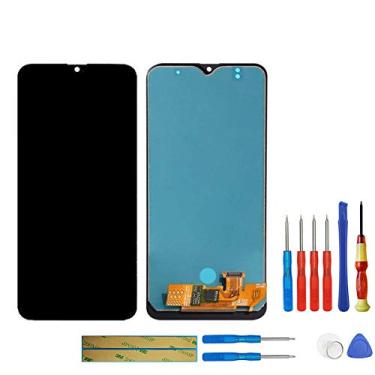 Imagem de swark Novo visor LCD compatível com Samsung Galaxy A30s SM-A307F SM-A307FN SM-A307G Tela LCD preta sensível ao toque + ferramentas