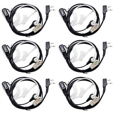 Imagem de Fone de ouvido para Walkie Talkies Midland com microfone – Fone de ouvido de vigilância de tubo acústico de 2 pinos com PTT para GXT1000VP4, LXT500VP3, GXT1050VP4, GXT1000XB – Fone de ouvido de rádio