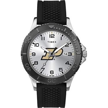 Imagem de Timex Tribute Relógio masculino Gamer 42 mm Quartzo com pulseira de silicone, Purdue Boilermakers, One Size Fits Most, Relógio de quartzo