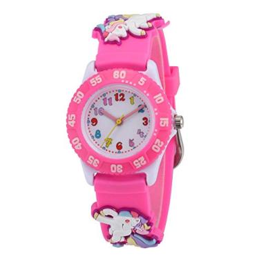 Imagem de Relógio infantil Jewtme para professores de tempo 3D lindo cavalo desenho infantil relógios de pulso para crianças de 3 a 10 anos Meninos Meninas Criança pequena unicórnio, ...