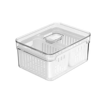 Imagem de Ou Organizador com Cesto Duplo 2,2L Natural Linha Clear Fresh