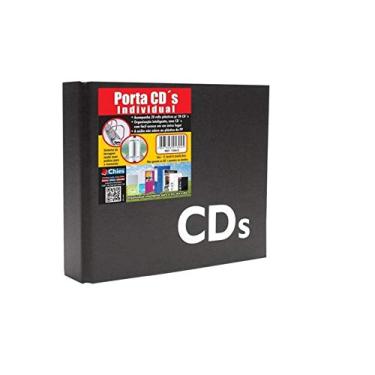 Imagem de PORTA CD INDIVIDUAL JUMBO COM 20 REFIS PARA 20 CD´S PRETOCHIES CHIES