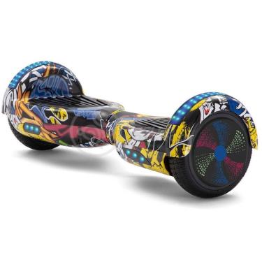 Imagem de Hoverboard Infantil Skate Elétrico Arte Urbana Led Grafite
