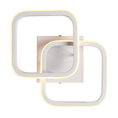 Imagem de Plafon Taschibra Village Square Led 10w 3000k Luz Amarela Bivolt Branco