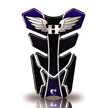 Imagem de Protetor De Tanque Adesivo Moto Cb Twister Cg Honda Asa Azul
