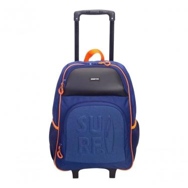 Imagem de Mochila Rodinha Roda Viagem X Surf Sestini Azul-laranja