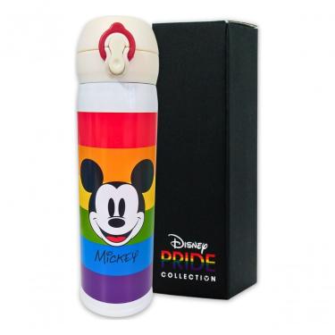Imagem de Garrafa Squeeze Térmica água Café Disney Mickey Arco-íris