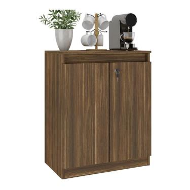 Imagem de Aparador Buffet 60cm 2 Portas Com Chave Multimóveis CR50099 Nogal