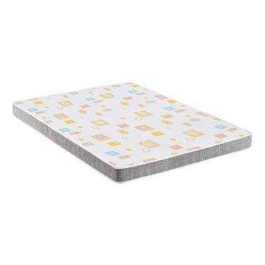 Imagem de Colchão De Casal Com Espuma D20 138x188cm Inducol Cr452c Branco/cinza Branco/cinza