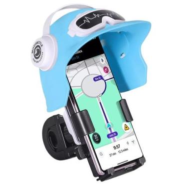 Imagem de Suporte Capacete Para Celular Moto Bike Veicular Universal protege do 