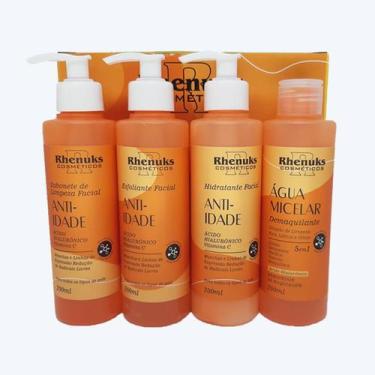 Imagem de Kit Skin Care Facial Anti-Idade com 4 itens - Rhenuks