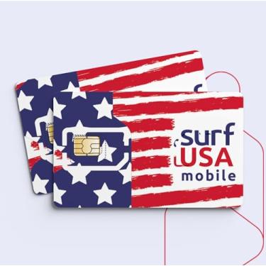 Imagem de Surf USA Mobile Cartão Sim Internacional Mundial, Us$ 33/Cada. Plano 5G Ilimitado, 177 Países, Hotspot De 10 Gb, Roaming Global, Pré-Pago 1 Mês (Pacote Com 3 - Kit Sim)