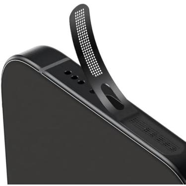 Imagem de Epivol Adesivo De Rede Metálica À Prova Poeira Para Iphone 16 Pro Max, Protetor Malha Antipoeira Orifício Alto-Falante E Fone Ouvido Compatível Com As Séries 15, 14, 13 12 - Preto, 4 Peças