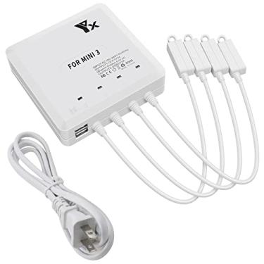 Imagem de LYONGTECH Carregador De Bateria Para Drones Dji Mini 4 E 3 Pro, Rápido Multifunções 6 Em 1, Carregamento Simultâneo Baterias