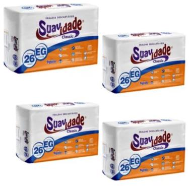 Imagem de KIT 4 Pct Fralda Geriatrica Descartavel Suavidade Classic - Todos Os T