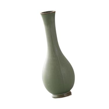 Imagem de Generic Vaso decorativo de cerâmica, vaso oriental rústico para arranjo de flores secas, mesa, escritório, estante, M Style a