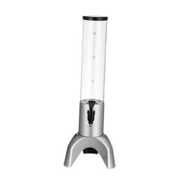 Imagem de Fenteer Dispensador de torre Mimosa Distribuidor de cerveja de torre para reuniões ao ar livre, Prata, 1.5l