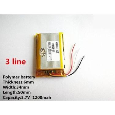 Imagem de Bateria 603450 3,7v 1200mah 6mm X 34mm X 50mm 3 Fios   - bgb