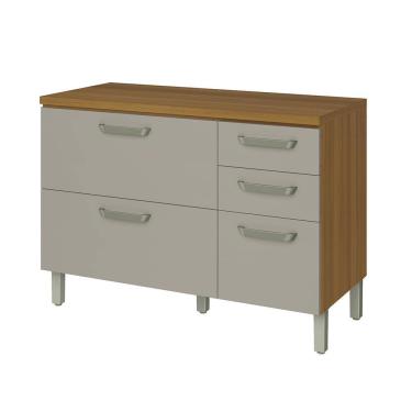 Imagem de Balcão Nesher Princesa com 2 Portas, 3 Gavetas e 1 Prateleira - 120cm de largura