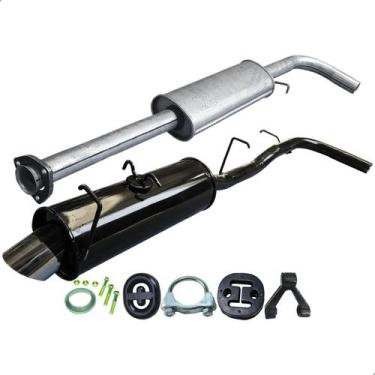 Imagem de Kit Escapamento Abafador + Esportivo Gol G3 G4 1.0 8v 00 13 - ScapJá