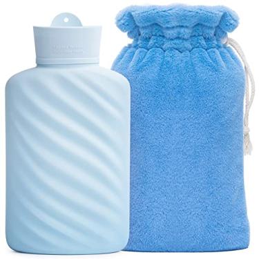 Imagem de MEETRUE Garrafa De Água Quente De Silicone Para Micro-Ondas Com Tampa (1 Litro), Inovadora Bolsa De Água Quente De Silicone Sem Bpa Garrafas De Água Quente Para Alívio Da Dor, Terapias Quentes E Frias