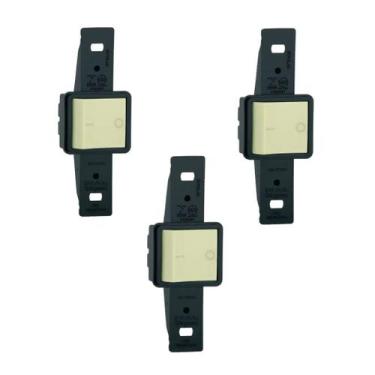 Imagem de Kit 3 Interruptor Duplo Bipolar Simples 10a 250v Pial Embutir