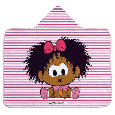 Imagem de Toalha de Banho com Capuz e Forro de Fralda Milena Turma da Mônica Baby