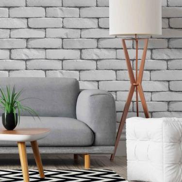 Imagem de Papel de Parede Adesivo Tijolo Rústico N02288 Rolo 0,58x2,5M - Adesivo
