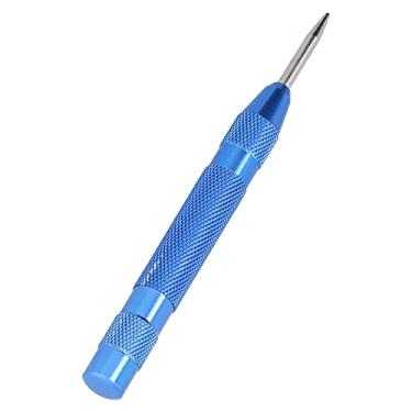 Imagem de Eacam Punto Central Automático, Ponta de Aço Endurecido, Força Ajustável, Ponta Removível, para Marcação de Precisão, Aço de Vanádio Cromado, 5.1in (Azul)