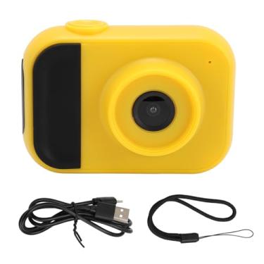 Imagem de Câmera digital 24MP HD 4X Digital Zoom Resistente à água Câmera compacta à prova de choque de choque com tela de 2,0 polegadas para presentes de aniversário crianças adultos (Amarelo)