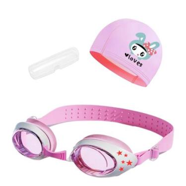 Imagem de Kit Natação Infantil com Óculos Estojo e Touca Coleção Estrelas - Hero