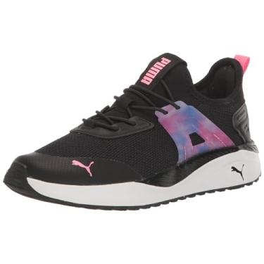 Imagem de PUMA Tênis infantil unissex Pacer Next Exel Mesh Slip on, Water Cloud PUMA Black-Strawberry Burst, 11.5 Little Kid