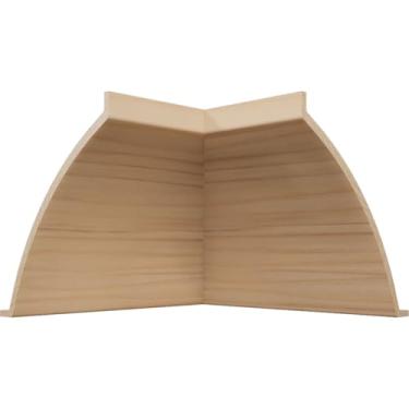 Imagem de 3 11/40.6 cm P x 4 3/40.6 cm A WM291 Americraft Solid Hardwood Stain Grade MiterLink Crown Molding Inside Corner, Alder (Matches Moulding MLDW01X05WM291AL)