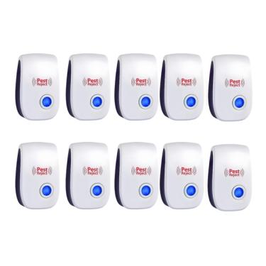 Imagem de Kit 10 Repelente Eletrônico Bivolt Controle De Pragas