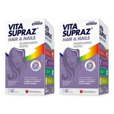 Imagem de Vitamina Vita Supraz Cabelos E Unhas Saudáveis Kit 120 Caps - União Qu